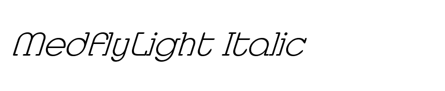 MedflyLight Italic