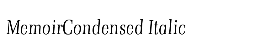 MemoirCondensed Italic