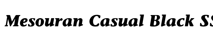 Mesouran Casual Black SSi Bold Italic