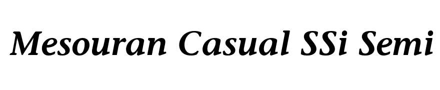 Mesouran Casual SSi Semi Bold Italic