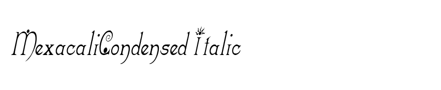 MexacaliCondensed Italic