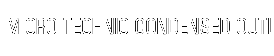 Micro Technic Condensed Outline Regular