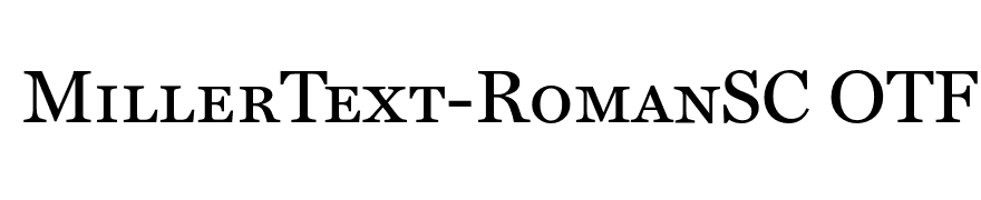 MillerText-RomanSC OTF