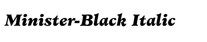 Minister-Black Italic