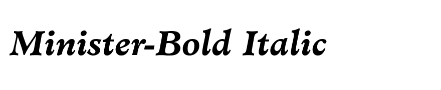 Minister-Bold Italic