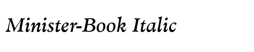 Minister-Book Italic