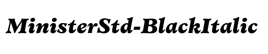 MinisterStd-BlackItalic