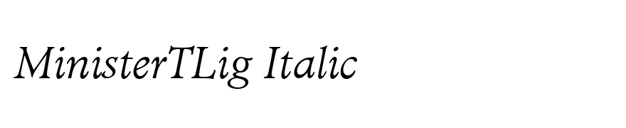 MinisterTLig Italic