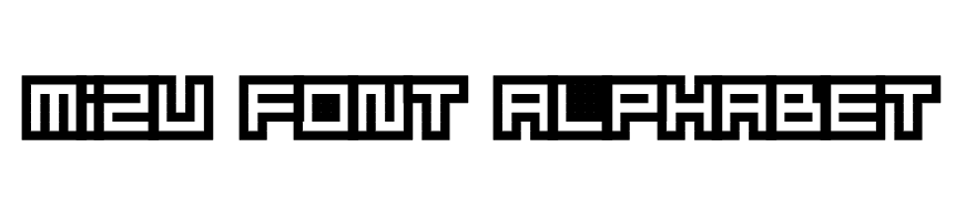 Mizu Font Alphabet