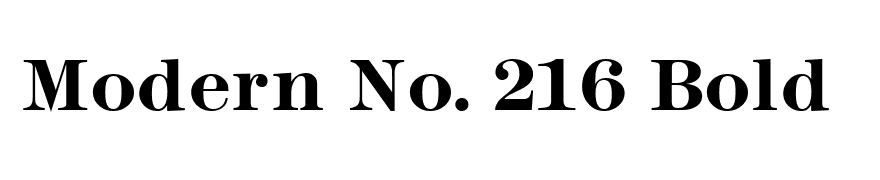 Modern No. 216 Bold