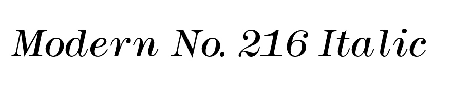 Modern No. 216 Italic