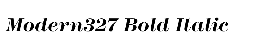 Modern327 Bold Italic