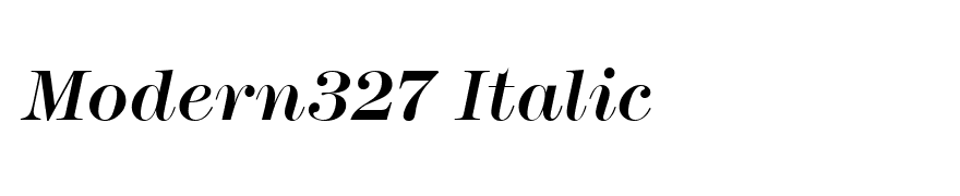 Modern327 Italic