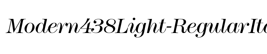 Modern438Light-RegularItalic