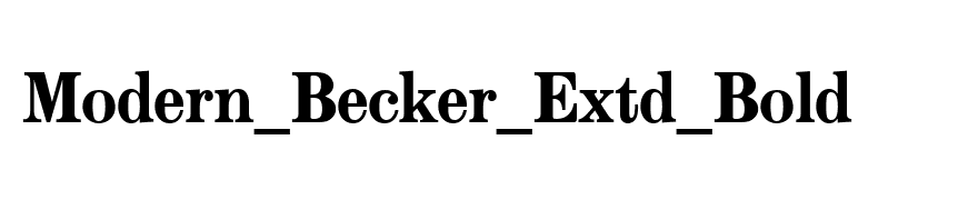 Modern_Becker_Extd_Bold