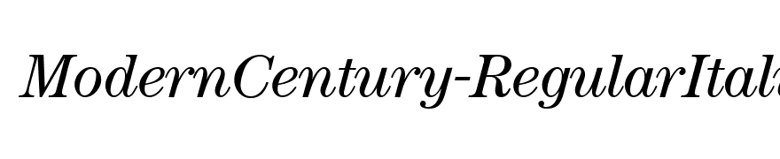 ModernCentury-RegularItalic