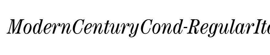 ModernCenturyCond-RegularItalic