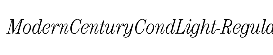 ModernCenturyCondLight-RegularItalic