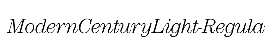 ModernCenturyLight-RegularItalic