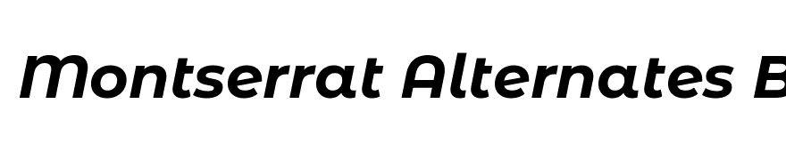 Montserrat Alternates Bold Italic