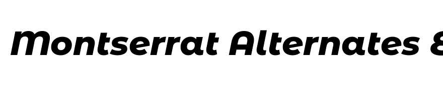 Montserrat Alternates ExtraBold Italic