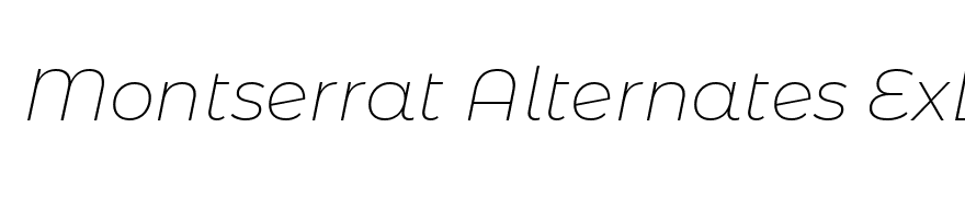 Montserrat Alternates ExtraLight Italic