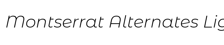 Montserrat Alternates Light Italic