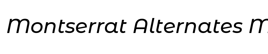 Montserrat Alternates Medium Italic