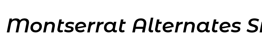 Montserrat Alternates SemiBold Italic