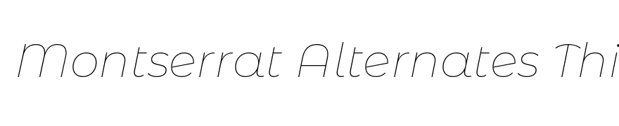 Montserrat Alternates Thin Italic