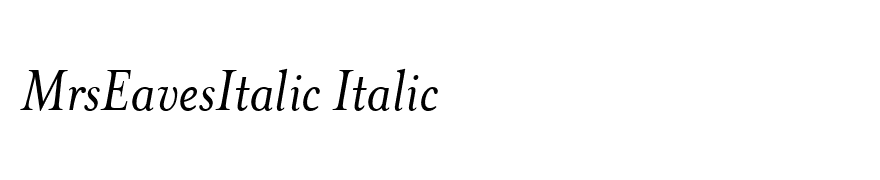 MrsEavesItalic Italic