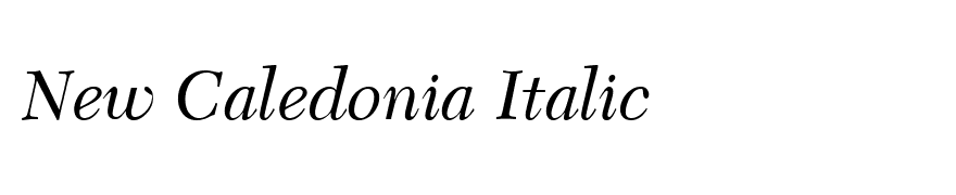 New Caledonia Italic