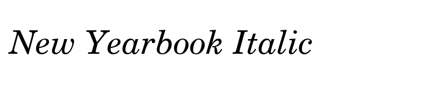 New Yearbook Italic