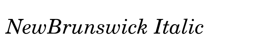 NewBrunswick Italic