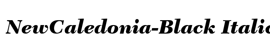 NewCaledonia-Black Italic