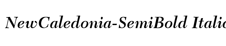 NewCaledonia-SemiBold Italic