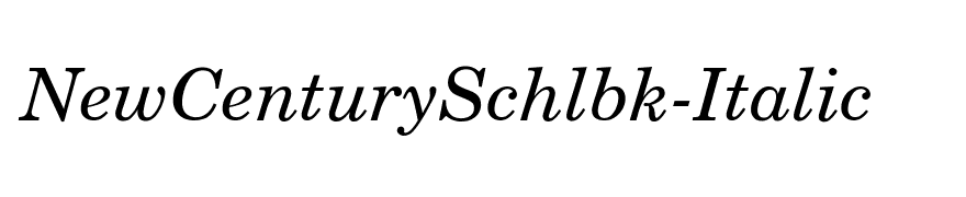 NewCenturySchlbk-Italic