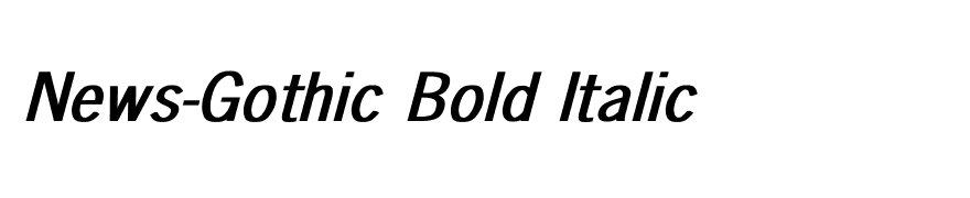 News-Gothic Bold Italic