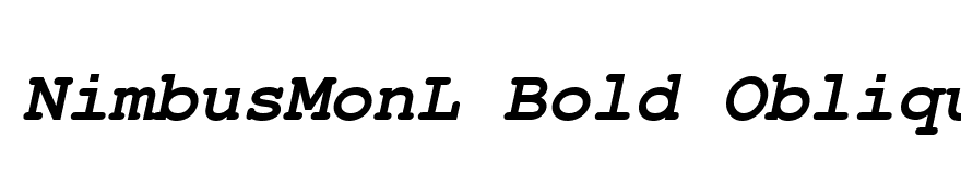 NimbusMonL Bold Oblique