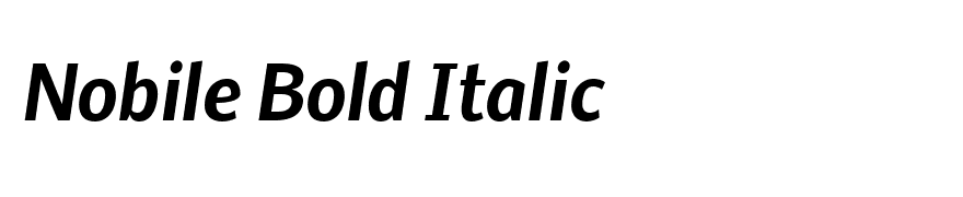 Nobile Bold Italic