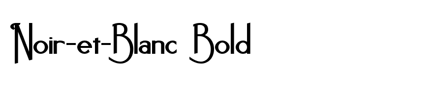 Noir-et-Blanc Bold