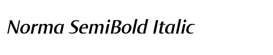 Norma SemiBold Italic