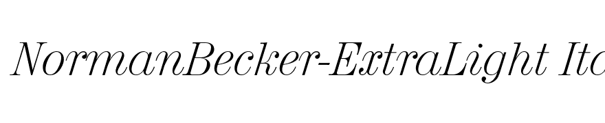 NormanBecker-ExtraLight Italic