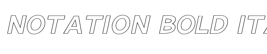 Notation Bold Italic Open JL