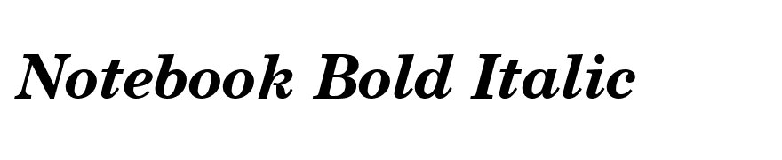 Notebook Bold Italic