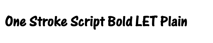 One Stroke Script Bold LET Plain