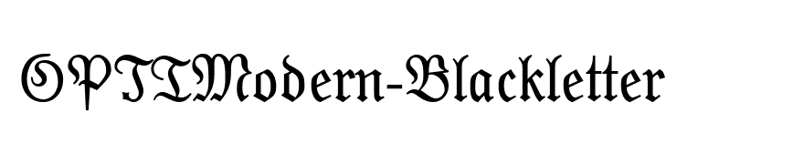 OPTIModern-Blackletter