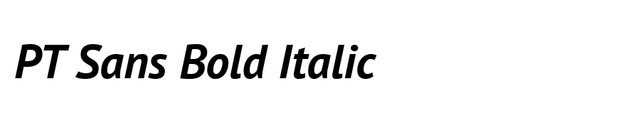 PT Sans Bold Italic