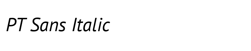 PT Sans Italic