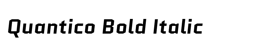 Quantico Bold Italic